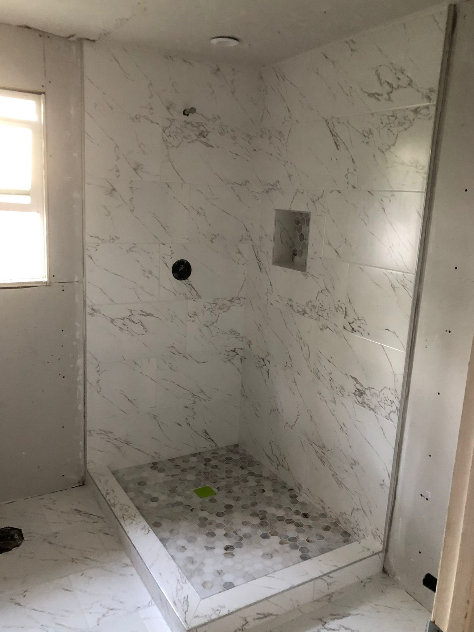 Large Format Marble Shower Tile